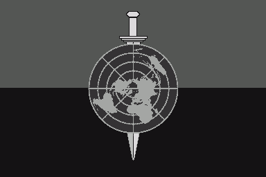 Flag of the Total State in scary black and white